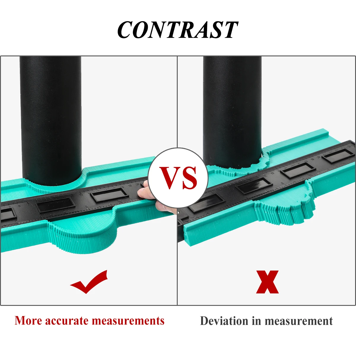 12/14/25/50cm Contour Gauge Plastic Profile Copy Contour Gauges Standard Wood Marking Tool Tiling Laminate Tiles General Tools