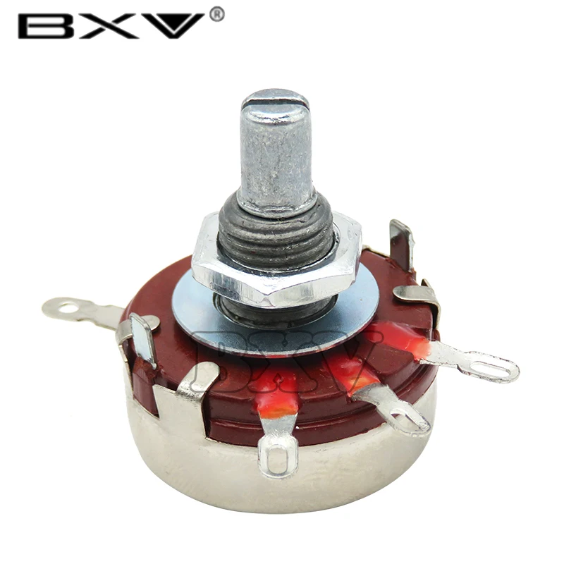 Adjustable resistor multiturn potentiometer linear potentiometer rotary potentiometer potentiometer kit trimmer potentiometer 2PCS WTH118 1K 2.2K 4.7K 10K 22K 47K 100K 470K 1M 2W 1A Potentiometer Authentic Variable Resistor VR Resistance 100K Ohm