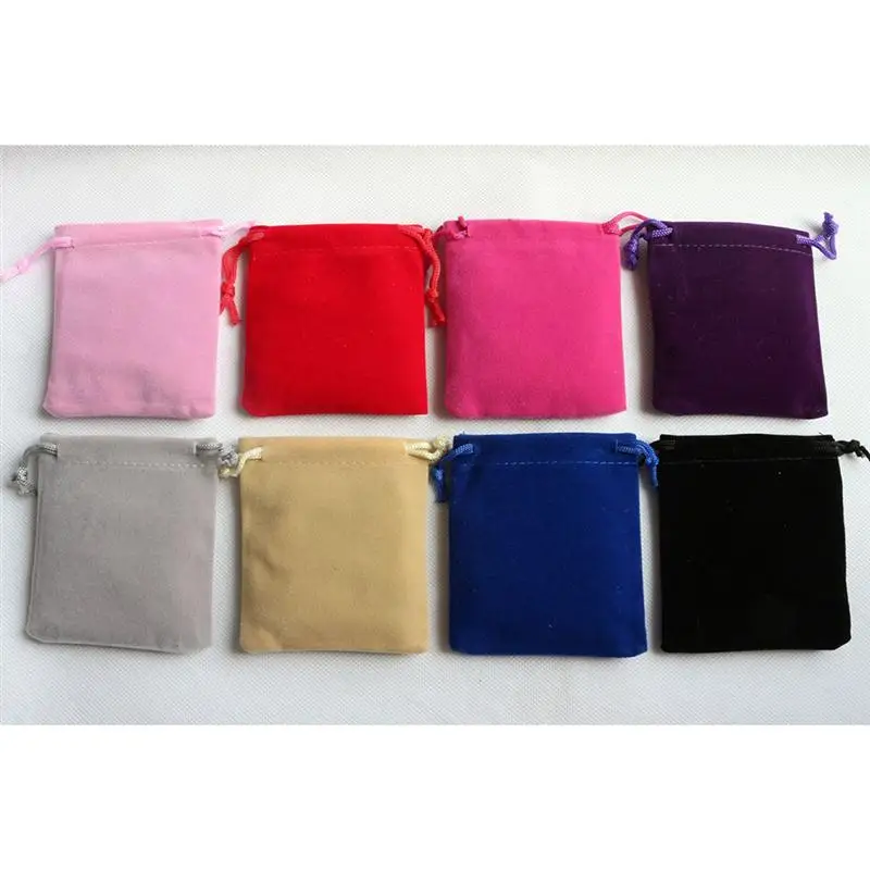 

7x9cm Mini Velvet Drawstring Jewelry Wedding Gift Bags Pouch Purse Folding Coin Case MP4 Pouch Candy Floot Bag Food Packaging