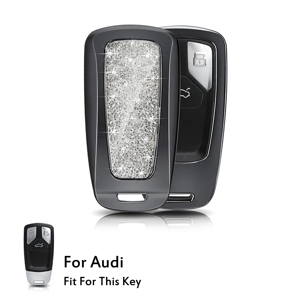 3 кнопочный ключ автомобиля крышка Стайлинг чехол Fob Shell для Audi A4 A4L Allroad B9 Q5 Q7 TT TTS 8S 4m чехол для ключей
