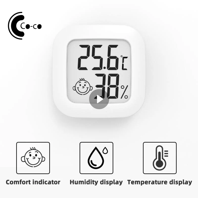 Mini LCD Digital Thermometer Hygrometer Indoor Electronic Temperature Sensor Gauge Room Humidity Meter Weather Station For Home |