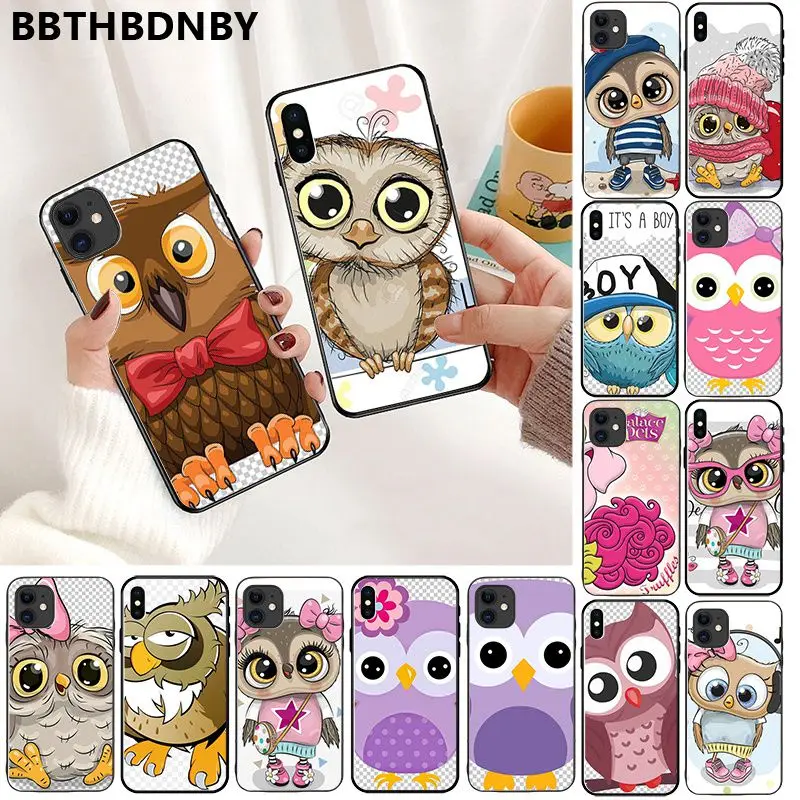 Чехол для телефона Сова ТПУ Мягкий силиконовый чехол iPhone 11 pro XS MAX 8 7 6 6S Plus X 5 5S SE XR |