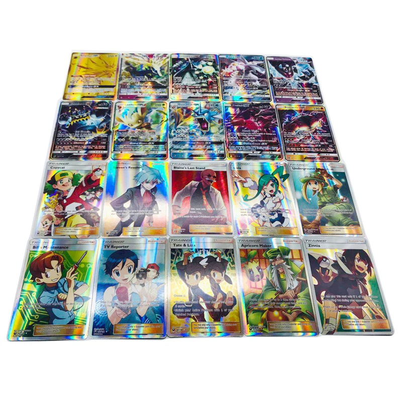 TAKARA TOMY Pokemon, 100 шт., GX EX MEGA, чехол, флеш-карта, 3D версия, карта LOST THUNDER, коллекционный подарок, детская игрушка