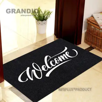 

Welcome Doormat Decorative Entrance Door Mat 40x60cm Polyester Fiber Waterproof TPR Anti-Slip Floor Mat Hallway Door Carpet