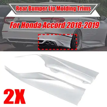 

A Pair Car Rear Bumper Protection Guard Diffuser Lip Splitters Spats Aprons Molding Trims For Honda For Accord 2018 2019