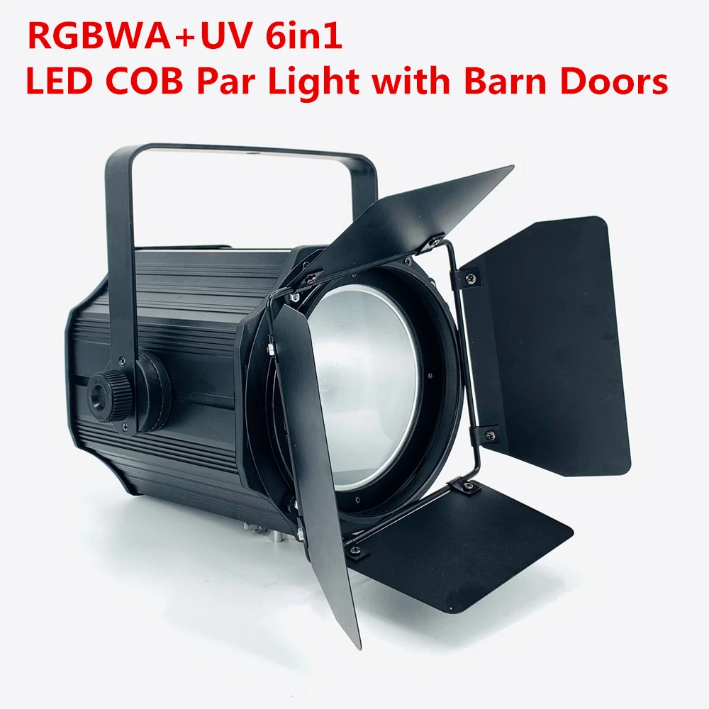 Flightcase с 4 шт. RGBWA+ UV 6в1 300 Вт светодиодный COB Par свет с дверями сарая алюминиевый светодиодный стробоскопический эффект сценическое Освещение dj Свет