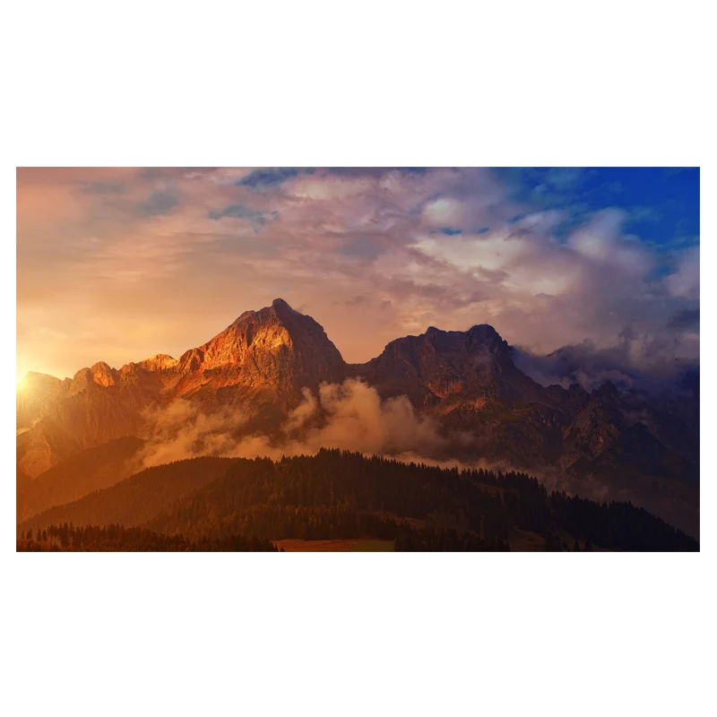 4600617-mountain- RELIABLI облако и горное дерево закат пейзаж печать холст картина плакат современное оформление стены картины для декора гостиной - Цвет: 4600617-mountain-