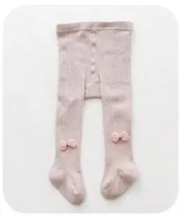 pink Мягкие дышащие колготки для малышей; сезон осень-зима; однотонные детские колготки в полоску для новорожденных девочек; Детские теплые колготки - Цвет: pink