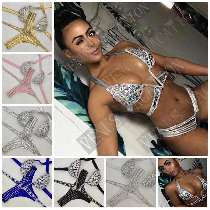 Venus vacation bikini brasileño con diamantes de imitación, traje de baño sexy con diamantes de imitación, piedras brillantes, de buena calidad, 2020|Conjunto de bikini| -