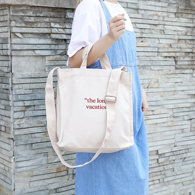 

Bags for Women 2020 Casual Canvas Bag Alphabet Shoulder Bag Preppy Style Portable Messenger Bag Women Bag