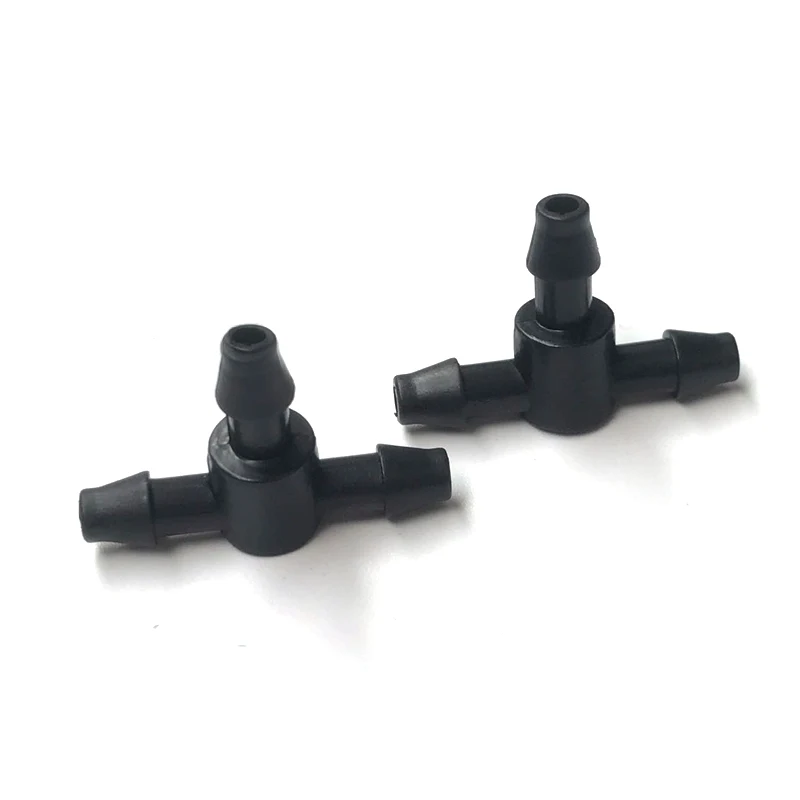 1/4 ''3 Way колючей T разъем для 4/7 мм шланг садовый шланг для поливки тройник для шланга Соединение микро капельного орошения инструмент, 50 шт в наборе