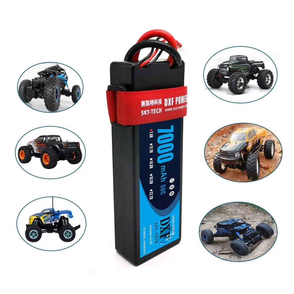 DXF 7000mAh 7,4 V 60C Lipo батареи для RC автомобилей 2S RC Lipo батарея с Deans Разъем для RC автомобилей Грузовик вертолет лодки