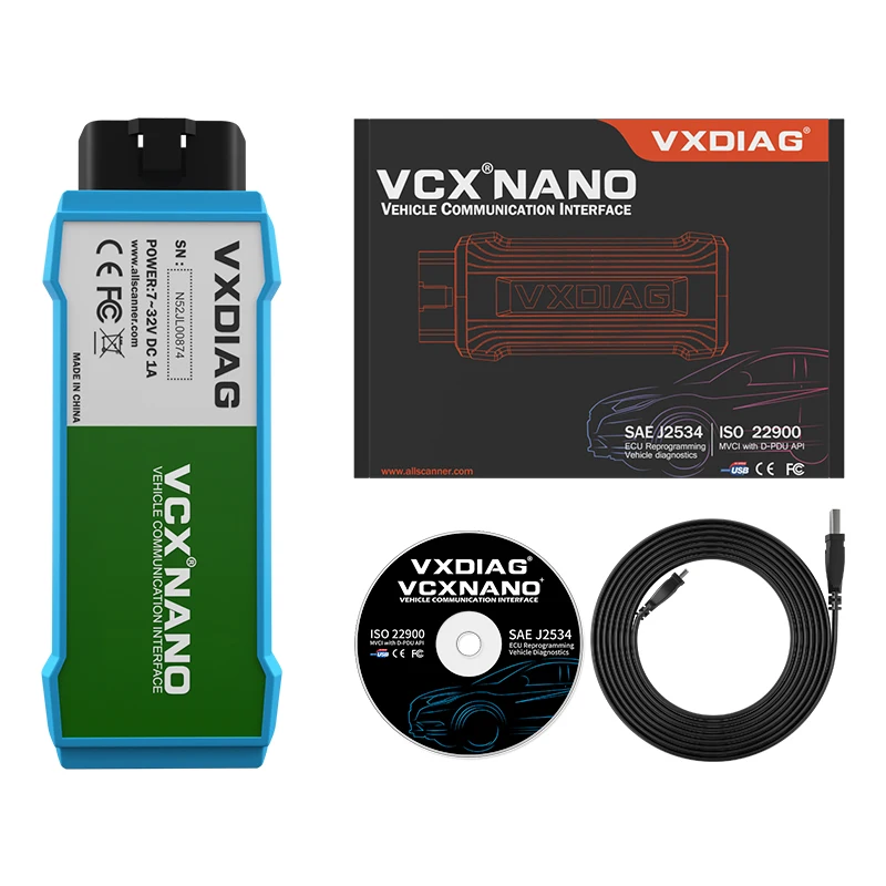 VXDIAG VCX NANO Wifi/USB версия SSD OBD2 диагностический инструмент сканер кодов