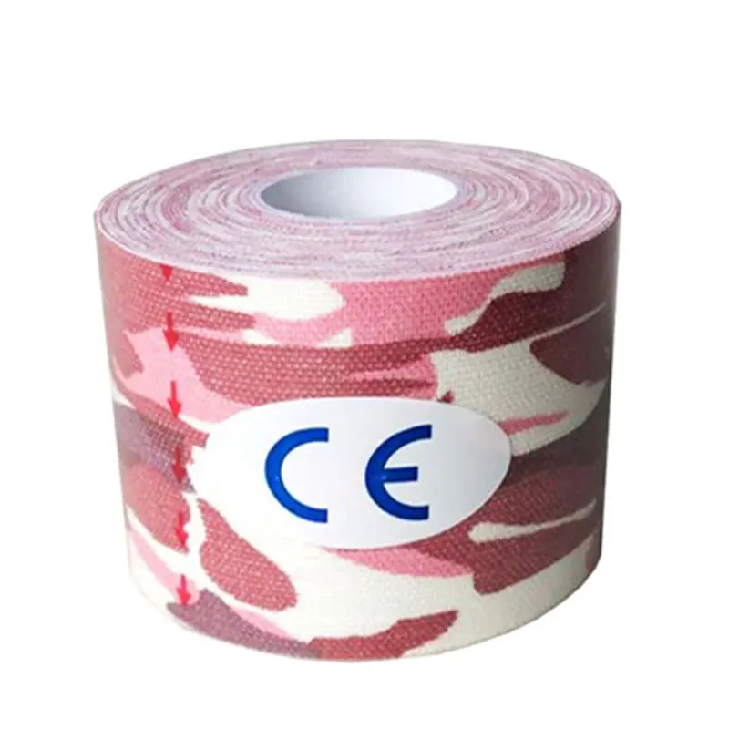 Taping Muscular Kinesiological Tape Therapy Stickers Cotton 3.8cm5m Multi-Color - Цвет: pink camouflage