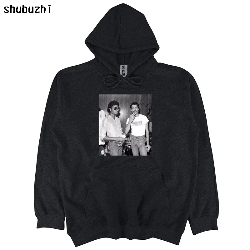 

Michael Jackson & Freddie Mercury 142 Pullover Queen Pop LGBT men autumn spring fashion black hoodie male hoodies sbz4481