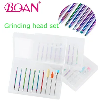 

BQAN 1 Box Colorful Alloy Tungsten Steel Electric Grinding Cuticle Clean Nail Drill Bits Set Manicure Pedicure Grinding Heads