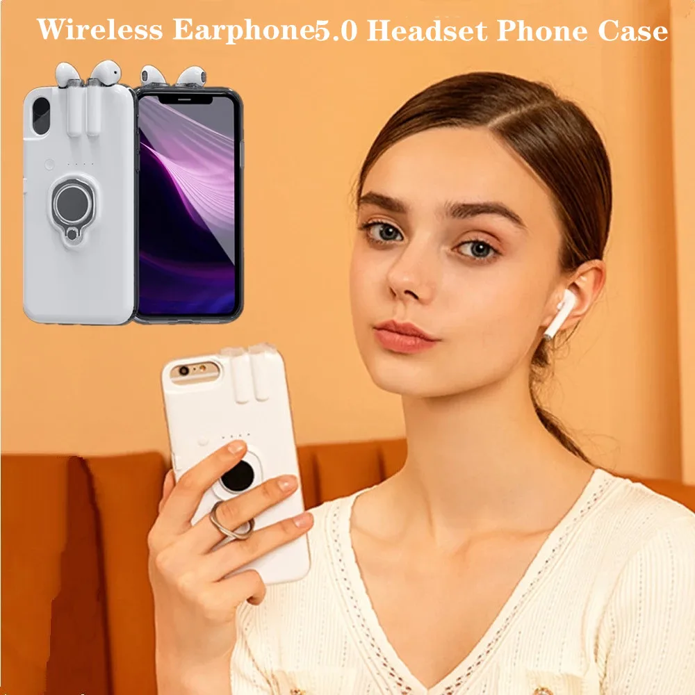 TWS чехол для беспроводных наушников 5 0 iPhone 11 Pro XS Max XR 8 7 6 6s Airpods 1/2 | Мобильные