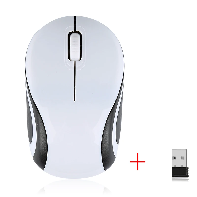 4 Игровая мышь 2,4 ГГц 2000 dpi, оптическая беспроводная мышь, USB приемник, компьютерная беспроводная мышь для ноутбука, подарки с USB Приемником - Цвет: 4