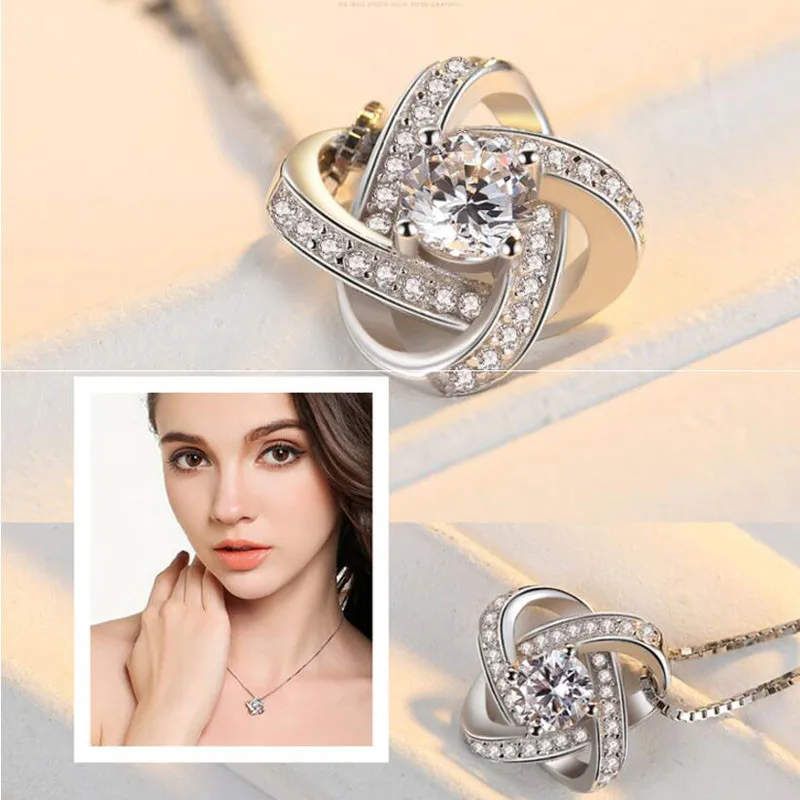 Luxury Crystal Necklaces Pendant Women Charms Choker Necklace Christmas Gift for Ladies | Украшения и аксессуары