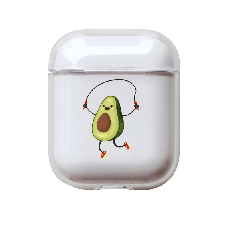 Мягкий милый Чехол Air Pods для Apple airpods, роскошный чехол с мультяшным авокадо, прозрачный чехол Airpods в Bluetooth, аксессуары для наушников - Цвет: I200822