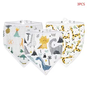 

3Pcs/Set Baby Newborn Bib Bandana Infant Toddler Feeding Saliva Towel Burp Cloth