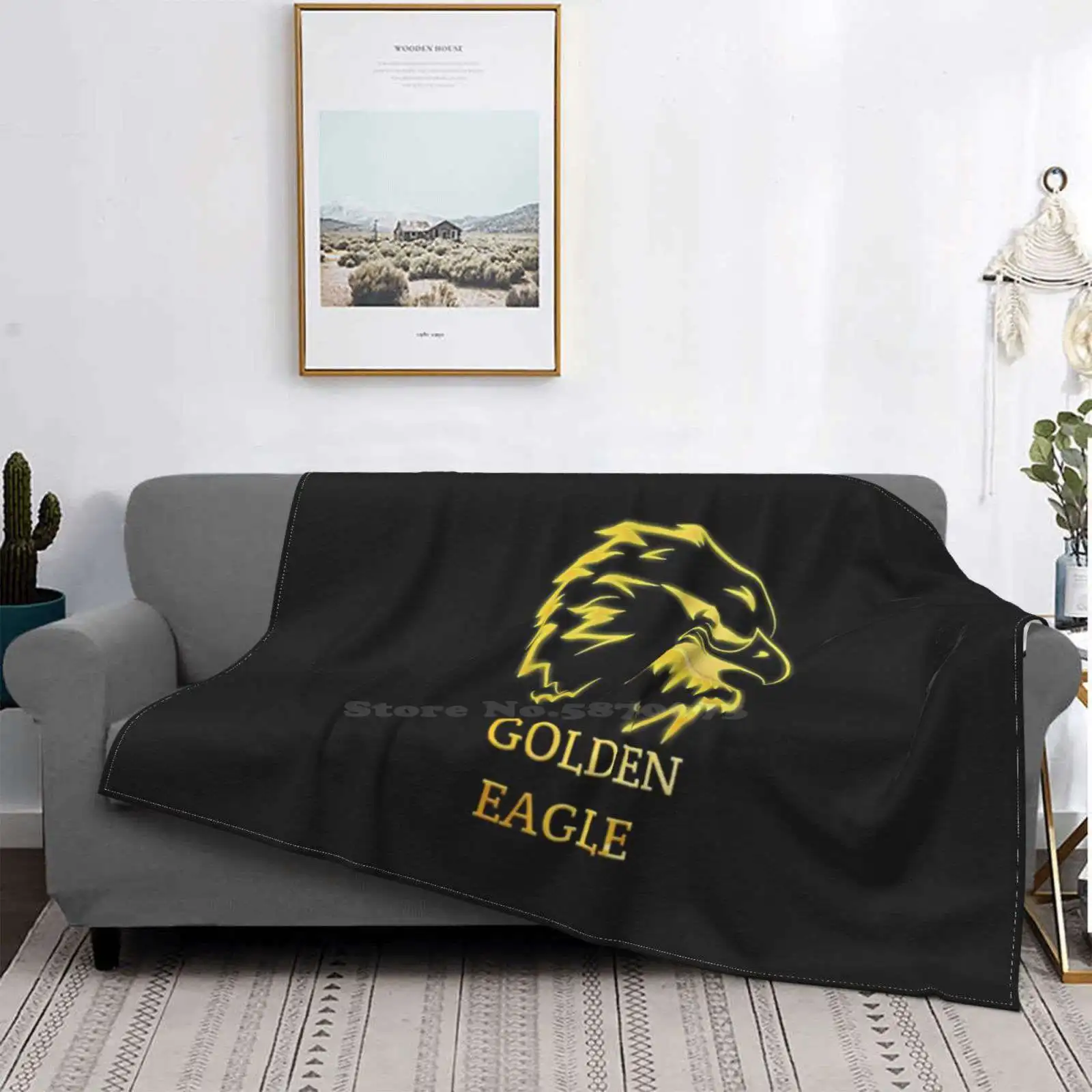 

Удобное теплое мягкое одеяло Golden Eagle на все четыре сезона, Золотое одеяло с лицом орла и птицы