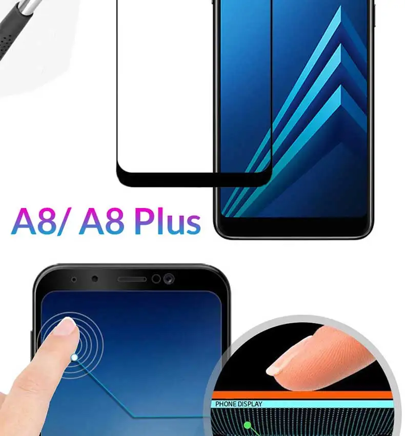 Защитное стекло для samsung Galaxy A6 A8 Plus Защитная пленка для экрана для samsung A3 A5 A7 закаленное стекло