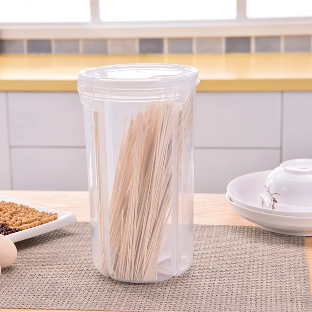 1Л/2л контейнер для хранения еды коробка прозрачная пластиковая емкость для хранения Коробка для кухни сухой сушеной еды коробка для хранения Контейнер чашка дальномер