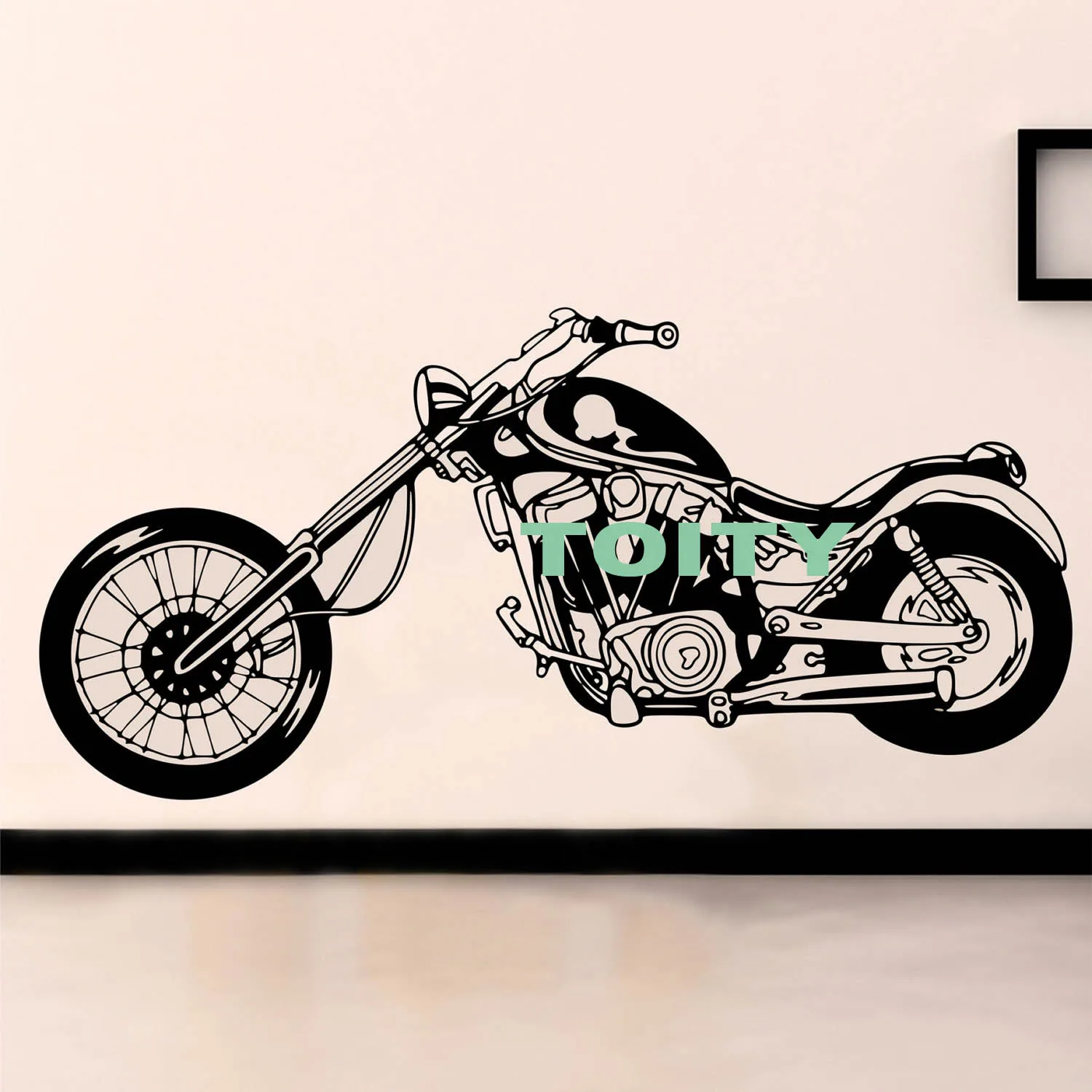 29 дизайнов DUCATI мотоцикл Suzuki стикер на стену Triumph Norton плакат мотоцикл виниловая наклейка Harley Chopper Фреска - Цвет: H57cm xW120cm