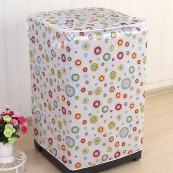 

Protective Cute Decoration Floral Printed Dust Proof Home Accessory Waterproof Washing Machine Cover Case Front Loading Zipper
