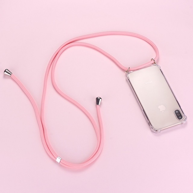 Cord Chain Phone Tape Necklace Lanyard Mobile  Case for Carry to Hang For SAMSUNG S8 S9 S10 Note9  A50 A70 A7 A8 A9