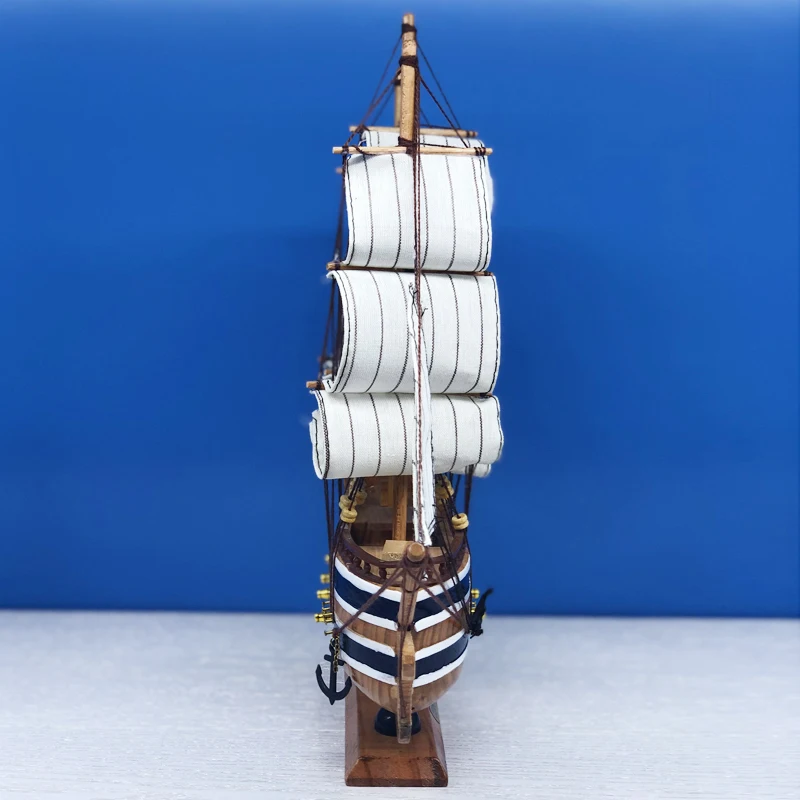 LUCKK 33 см морской корабль миниатюрная Статуэтка классический орнамент деревянная модель парусника ретро деревянные ремесла настольный декор мебель
