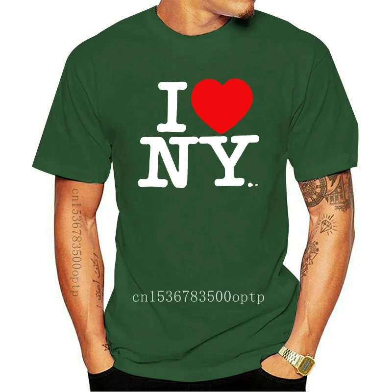 Новая забавная футболка унисекс I Love Ny (большой черный) 2021 | Мужская одежда