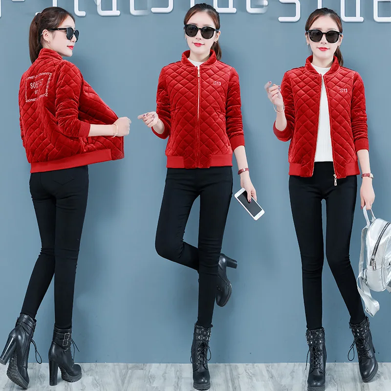 

2019 Winter New Style Korean-style down Jacket Cotton-padded Clothes Women's Versatile Thin Small Cotton-Padded Jacket Women's S