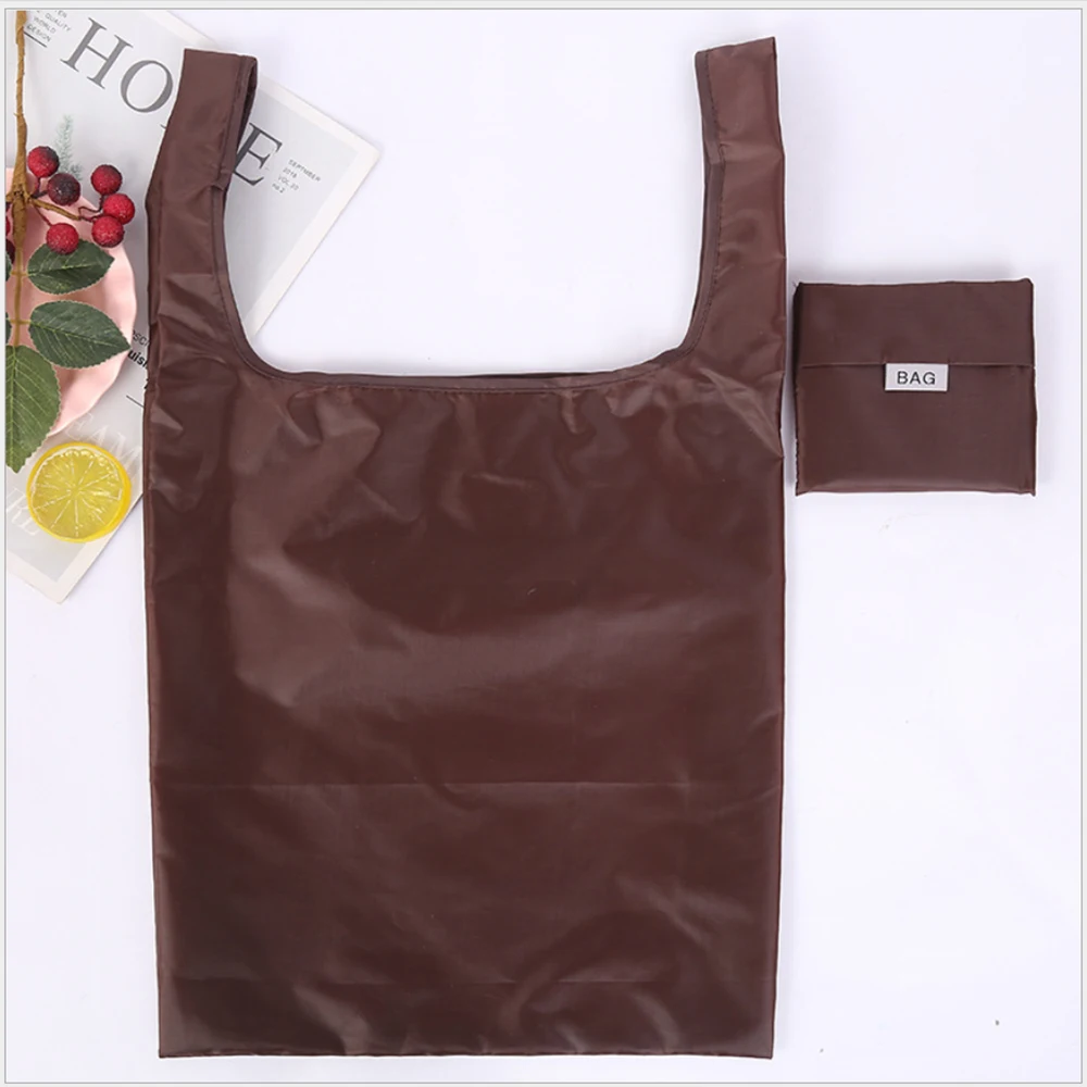 Shopping bag Eco-friendly bag foldable polyester hand bag Grocery bags Shoulder Reusable Shopper Canvas Bags Pocket Bag Totes
