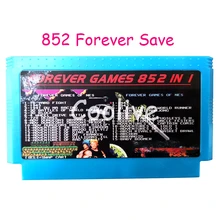 Save 852 in 1 60 Pin Cartridge for 8 Bit Video Game Console with Contra 1942