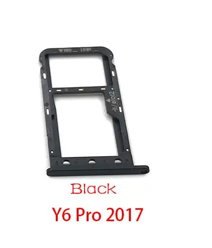 Y6 Pro 2017 Black 10 шт./лот Micro Nano SIM держатель для карт лоток адаптер держателя слота Разъем для huawei Y7 Y6 Pro P Smart - Цвет: Y6 Pro 2017 Black