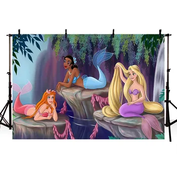 

TAIBO Vinyl Background Photography Seabed Mermaid and Various Fish Background Children Party Photo Studio Backdrop Photocall