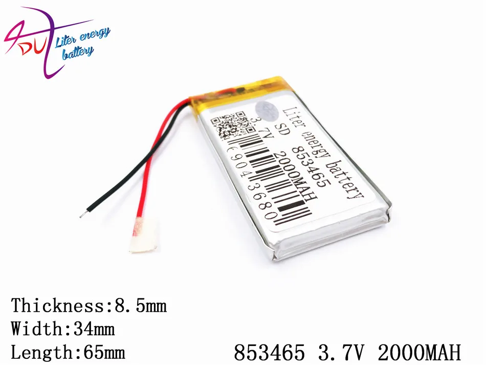 3 7 V 2000mAh 853465 полимер литий ионный/литий ионный аккумулятор для планшетных ПК банк