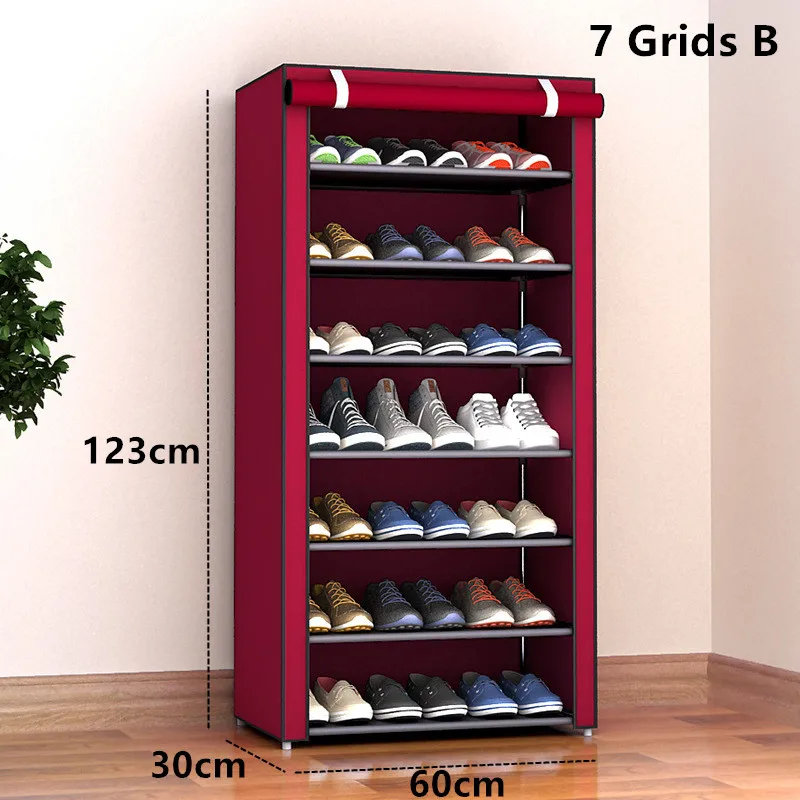 Best Multilayers Stainless Steel Shoe Rack home Organizer for Shoe Shelf cabinet Dust proof iron shelves for shoes storage rack shelf