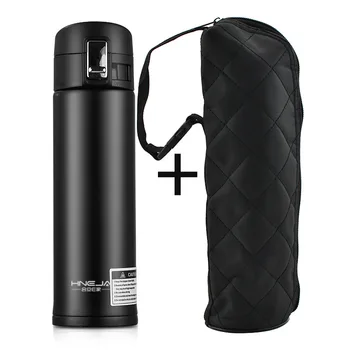 

500ml vacuum cup with beverage 304 stainless steel heat preservation cup auto cup bounce cup with hand cup delivery sleeve