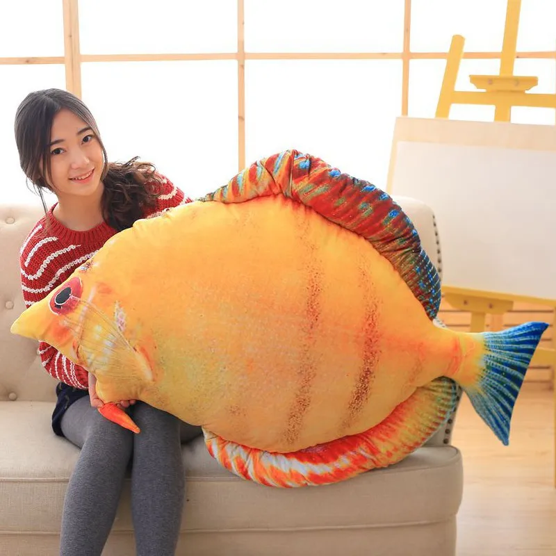 

Hot Selling Tropical Fish Color Fish Pillow Plush Toy Doll-Processing Customizable Logo Recruit Agents