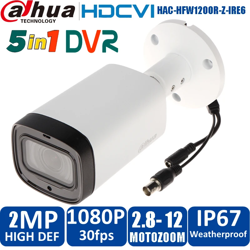 Оригинал Dahua HAC-HFW1200R-Z-IRE6-S4 2MP HDCVI камеры пули ИК Камера 2 7-12 мм Моторизованный