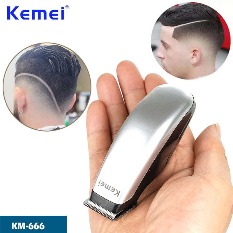 Kemei электрическая машинка для стрижки волос мини триммер для стрижки волос Машинка для стрижки бороды Парикмахерская Бритва для мужчин стильные инструменты KM-666