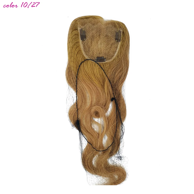 1 шт шелковая основа remy волосы закрытие прямые("* 4") Remy человеческие волосы 1"-20" продукты кружева закрытие волос гладкие - Парик Цвет: 12inch  10T27 Color