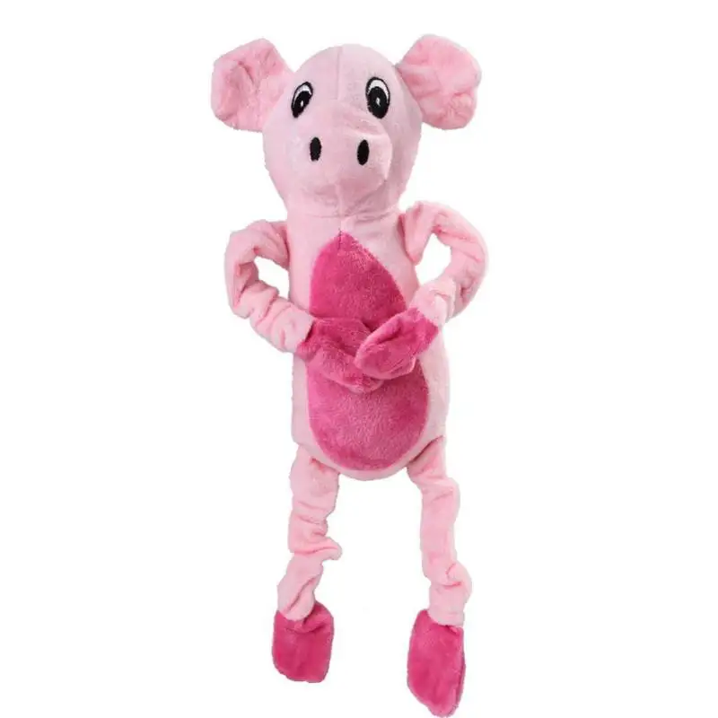 Pig Собака Писк игрушки милые пищащие животные в форме игрушки для домашних животных собака кошка Забавный флис долговечность плюшевые игрушки для собак писк звук жевания игрушка - Цвет: Pig
