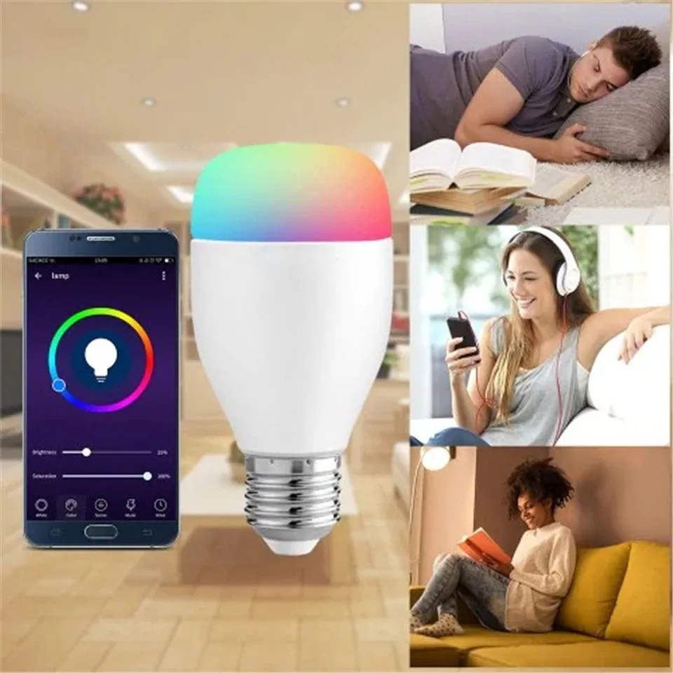 Tedgem Utorch LE7 E27 WiFi умный светодиодный светильник приложение/Голосовое управление-белый 4 шт