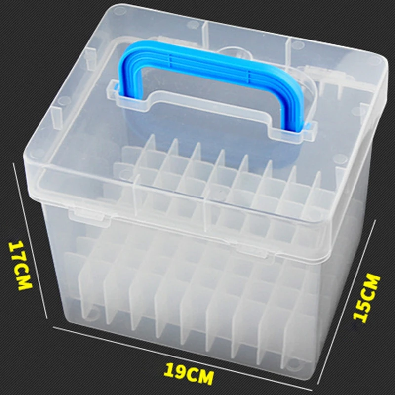 

80-Slot Plastic Portable Marker Box Holder for Drawing Sketch Marker Storage Consolidation Box