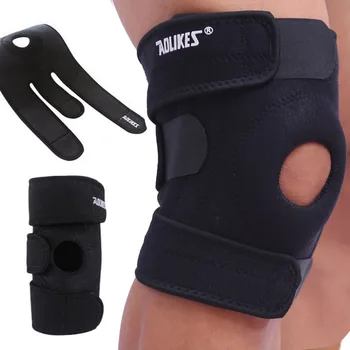 AISPORT Verstelbare Patella Knie Pads Elastische Brace Kneepad Knie Brace Veiligheid Guard Strap voor Basketbal Gratis Grootte AISPORT Verstelbare Patella Knie Pads Elastische Brace Kneepad Knie Brace Veiligheid Guard Strap voor Basketbal Gratis Grootte