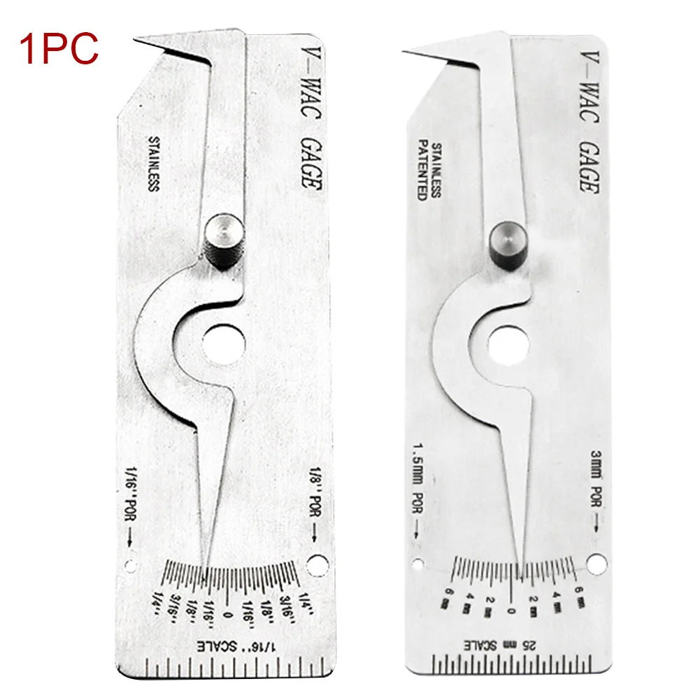 Stainless Steel Measuring Tool Welding Gauge Quick Portable Test Ruler Inch Metric Easy Operate Fillet Gage Practical Inspection